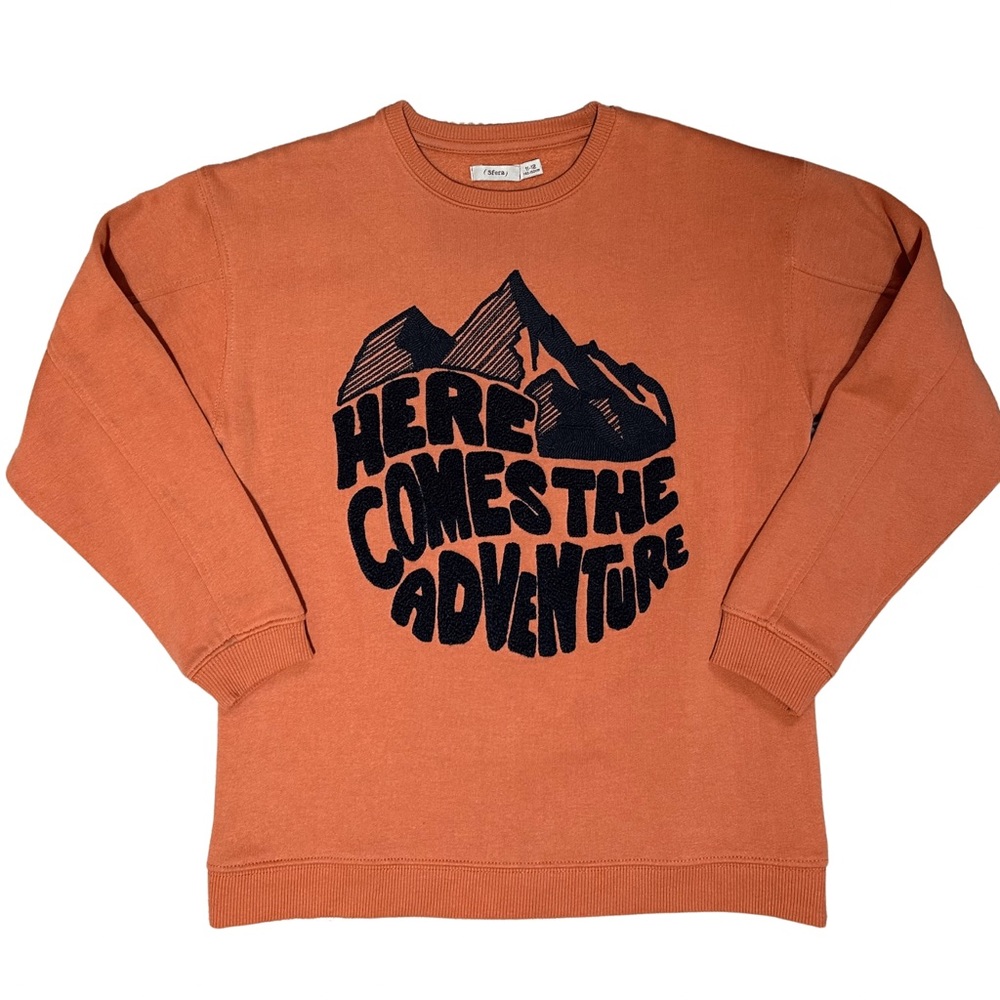 Sfera boys youth orange sweatshirt embroidered detail. New no tags.  Size 11-12